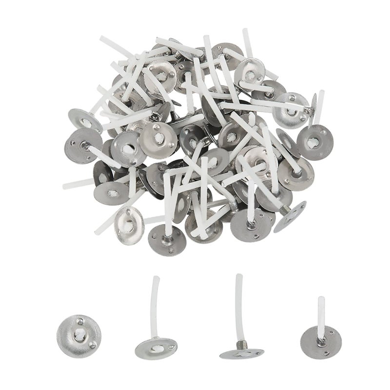 PH PandaHall 500pcs Candle Wicks 1 Inch Low Smoke Tea Light Wicks with Metal Tabs Pre-Waxed Candle Wick for Holiday Wedding Birthday Party Christmas Valentines Halloween Candle Making Supplies - Image 1